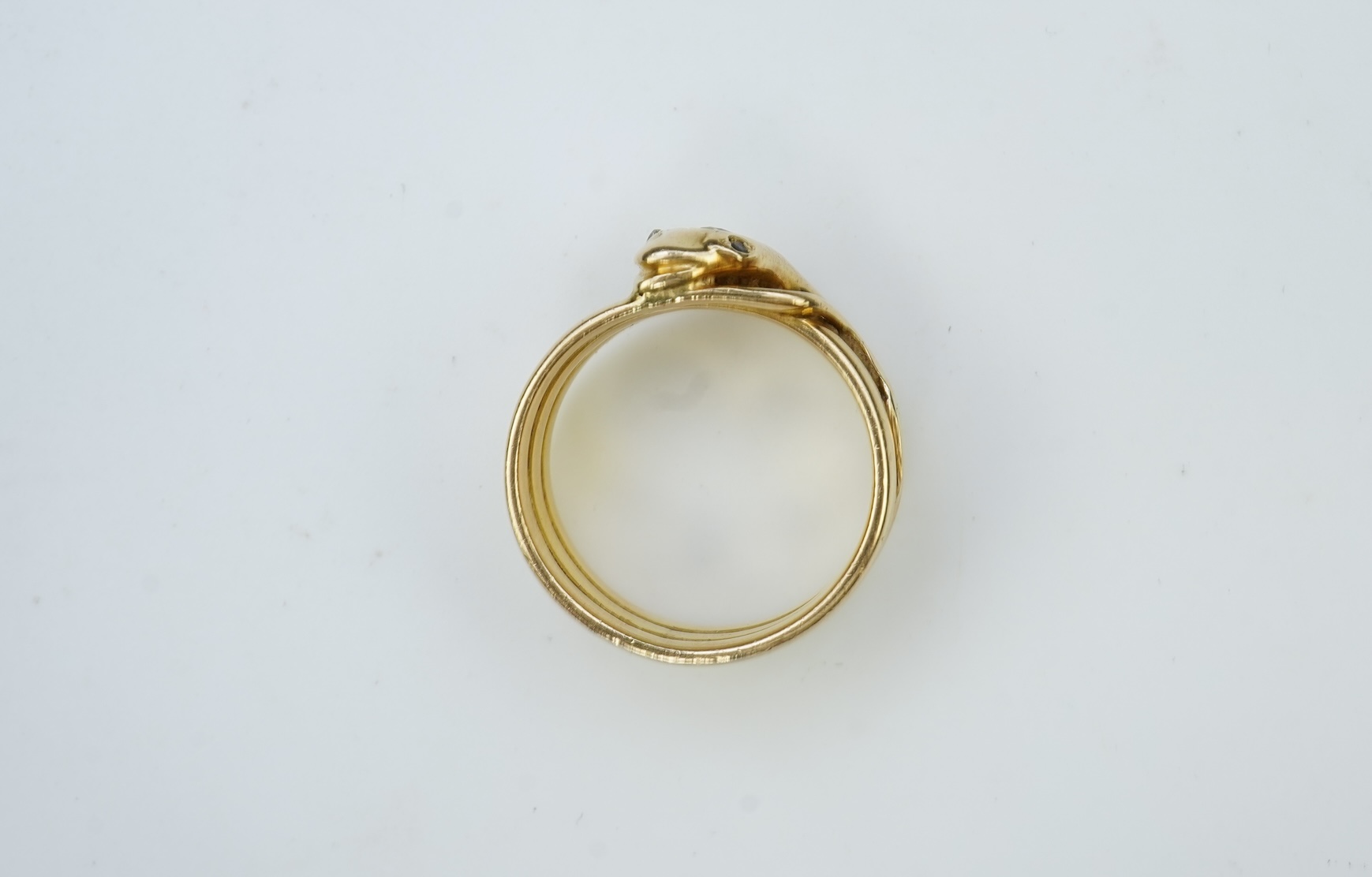 A Victorian gold ring, circa 1876